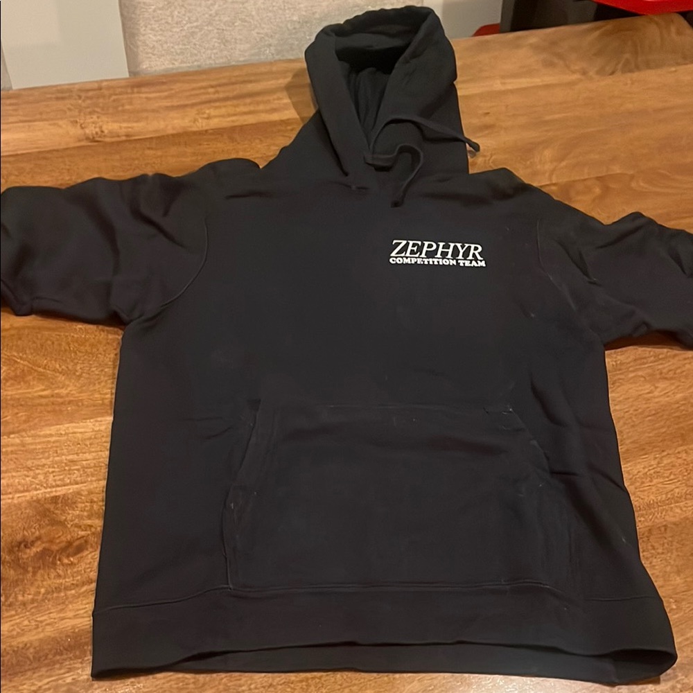 Zephyr Men's Black Hoodie Sweater